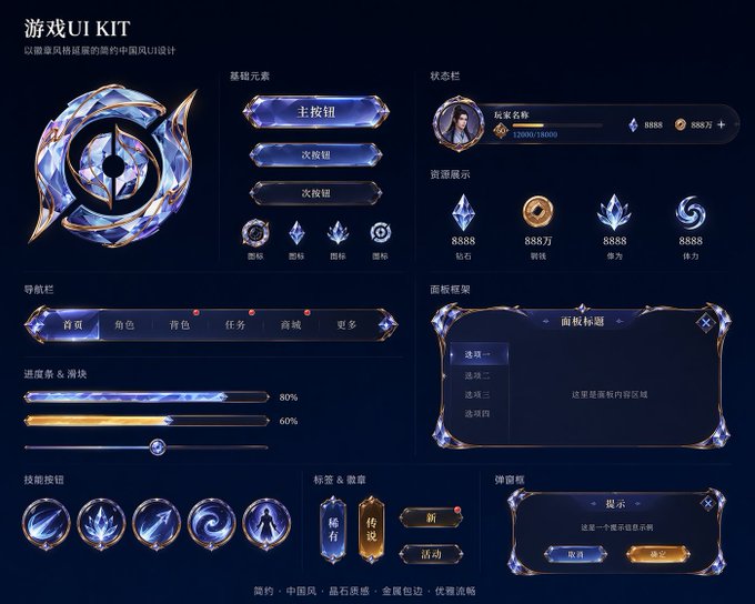 Cool Game Interface UI Design Kit
