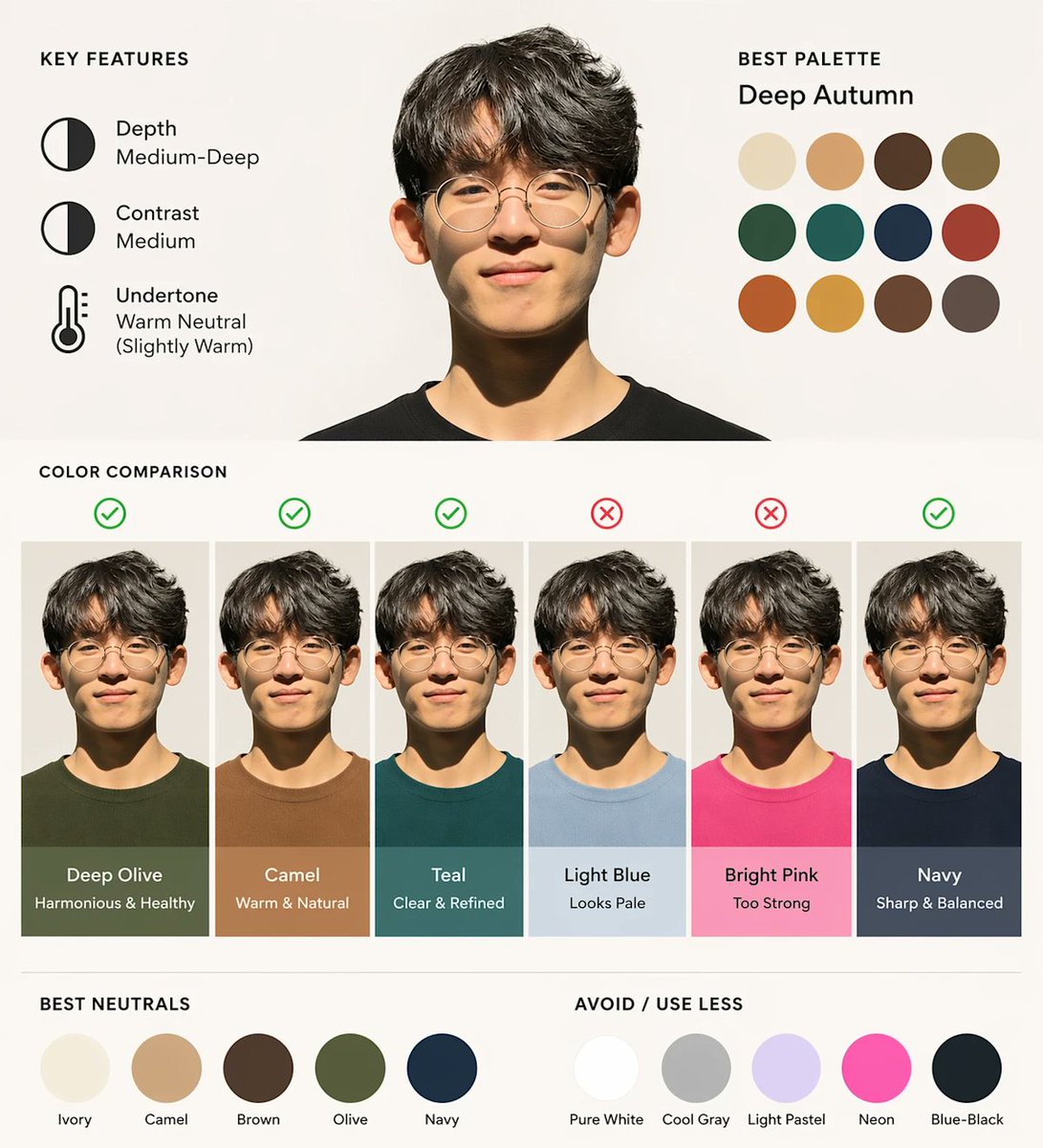 Personal Color Diagnosis of Minimalist Text